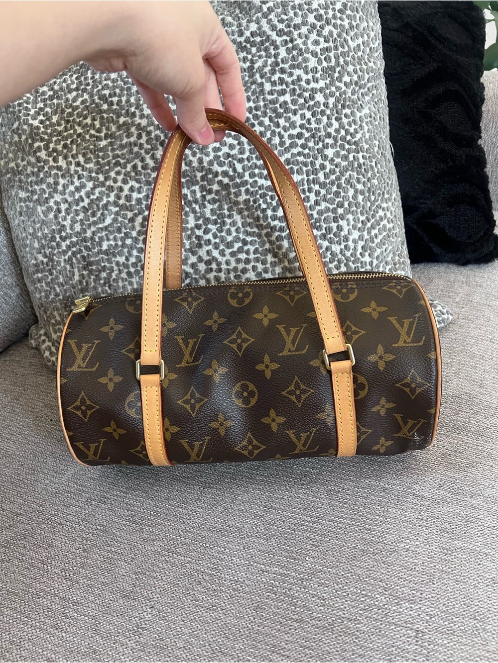 Louis Vuitton Monogram Papillon 26 Barrel Boston Bag